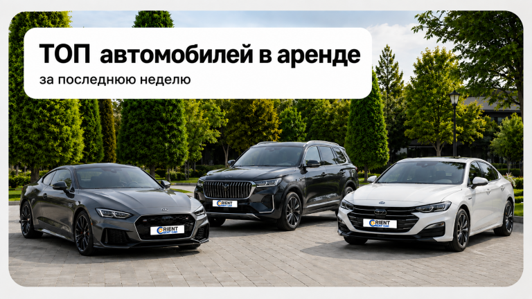 ТОП автомобилей в аренде за неделю — Orient Rent Car.